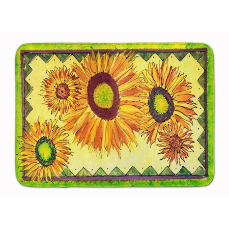 Carolines Treasures Flower Sunflower Machine Washable Memory Foam Mat 8060RUG